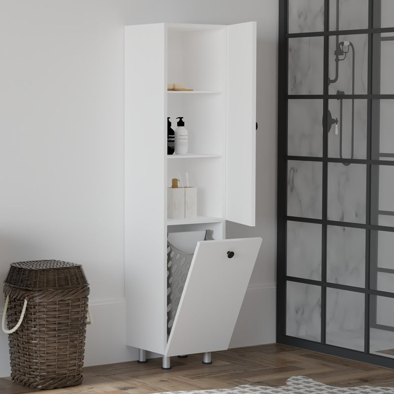 Cabinet Gingo pakoworld melamine white 33x35x159cm