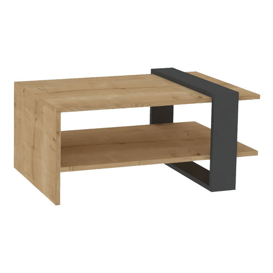 Coffee table Yuze pakoworld natural-dark grey 80x50x35cm