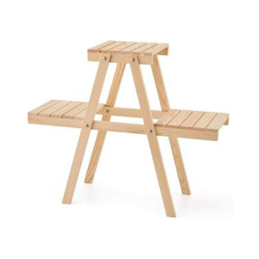 Plant shelf-stand unit Cillin pakoworld natural wood 60x20x50cm