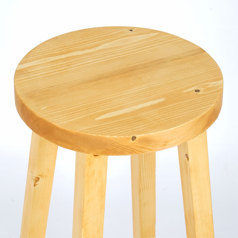 Wooden bar stool Vistran pakoworld natural D28x70cm