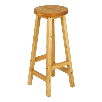 Wooden bar stool Vistran pakoworld natural D28x70cm