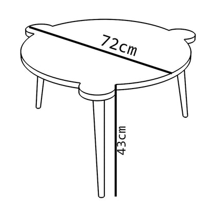 Kids table with stool Childy pakoworld 4 pieces set white mdf