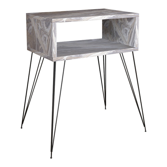 Nighstand Naida pakoworld grey marble melamine 45x30x59cm