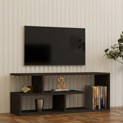 TV Stand Waldo black-dark grey melamine 100x29.5x40cm