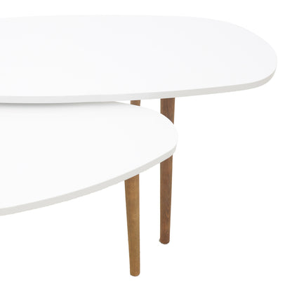 Monty white-natural melamine coffee table 116x46x6cm