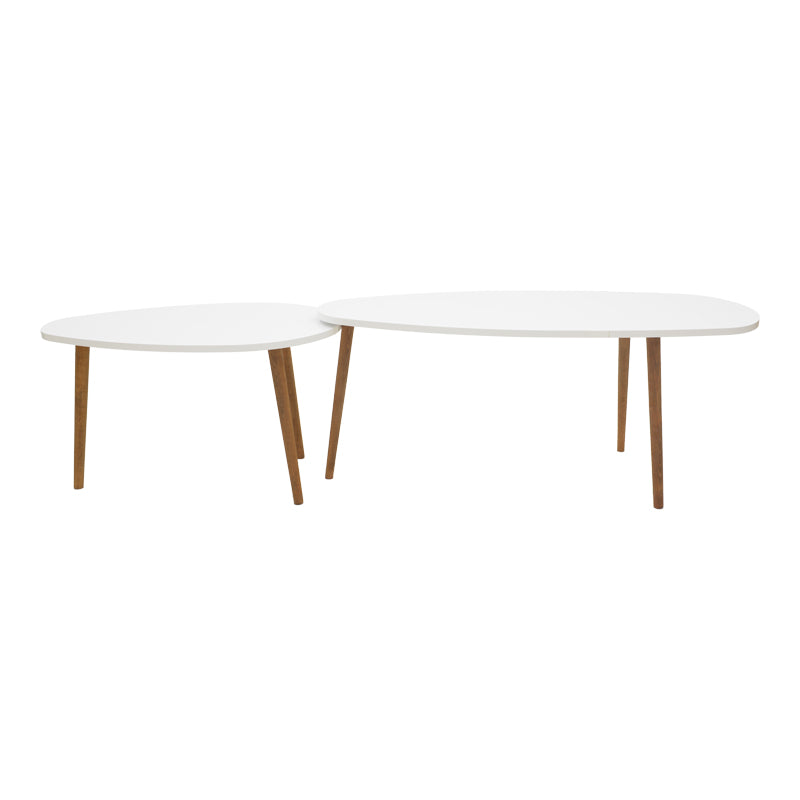 Monty white-natural melamine coffee table 116x46x6cm