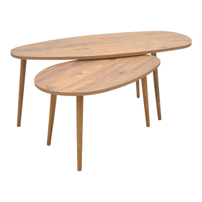 Monty pakoworld melamine natural coffee table 116x46x46cm