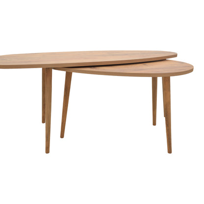 Monty pakoworld melamine natural coffee table 116x46x46cm