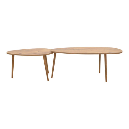 Monty pakoworld melamine natural coffee table 116x46x46cm