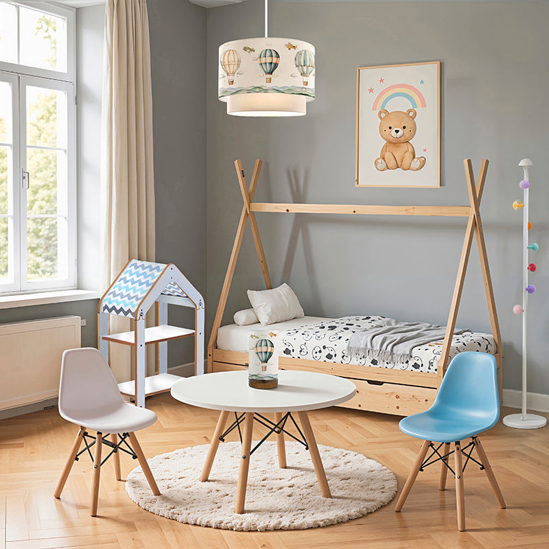 T. Montessori shelf Zoilen white-blue mdf 50x30x80cm