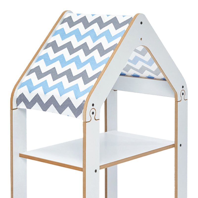 T. Montessori shelf Zoilen white-blue mdf 50x30x80cm