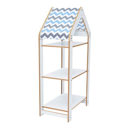 Montessori shelf Zoilen I pakoworld white-blue mdf 50x30x100cm