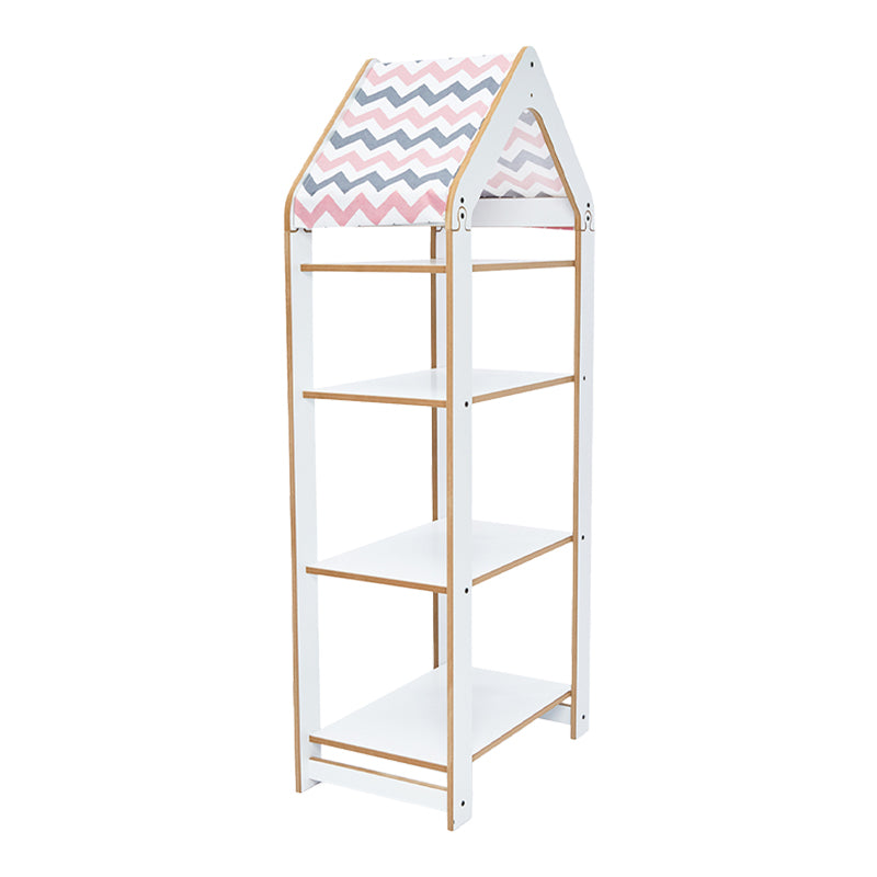 Montessori shelf Zoilen II pakoworld white-pink mdf 50x30x120cm