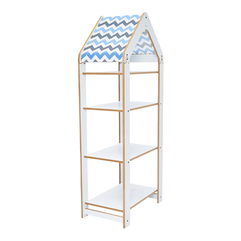 Montessori shelf Zoilen II pakoworld white-blue mdf 50x30x120cm