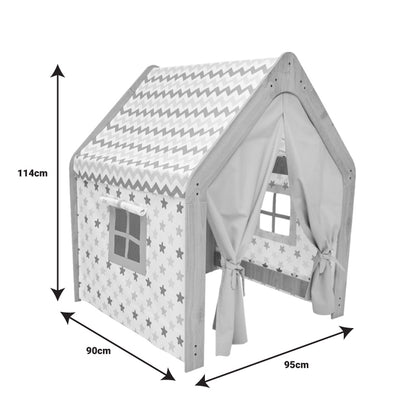 Children's house Montessori Hosnele pakoworld natural-white-pink mdf 95x90x114cm