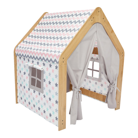 Children's house Montessori Hosnele pakoworld natural-white-pink mdf 95x90x114cm