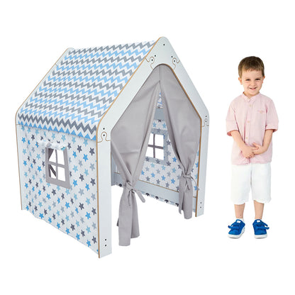 Children's house Montessori Hosnele pakoworld white-blue mdf 95x90x114cm