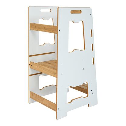 Learning chest Farsene pakoworld white-natural mdf 40x50x90cm