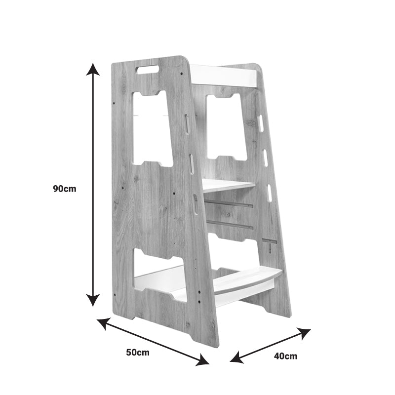 Learning chest Farsene pakoworld white-natural mdf 40x50x90cm