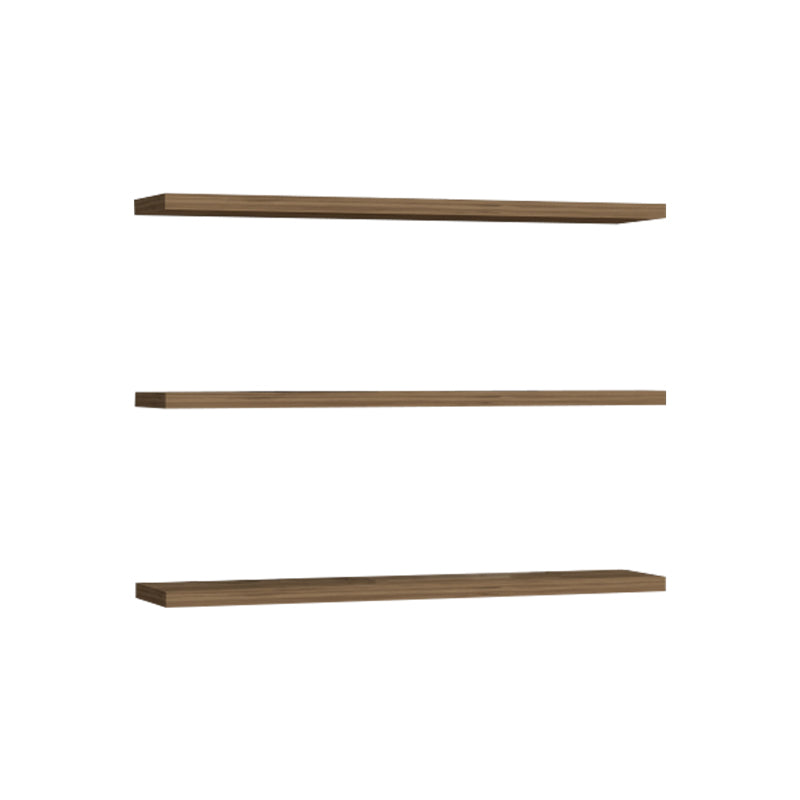 Wall shelf Edna melamine in walnut shade 60x14.5x1.8cm