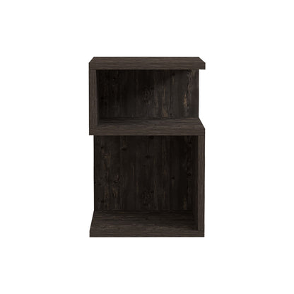 Caroly side table pakoworld melamine in charcoal shade 29.6x31.4x45cm