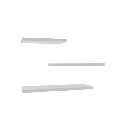Wall shelf Leila pakoworld set of 3 melamine in white shade