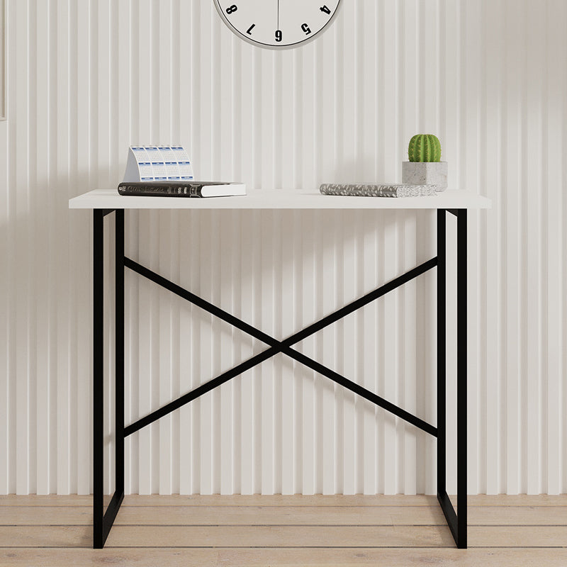 Zayn pakoworld desk black metal and melamine in white shade 90x60x70cm