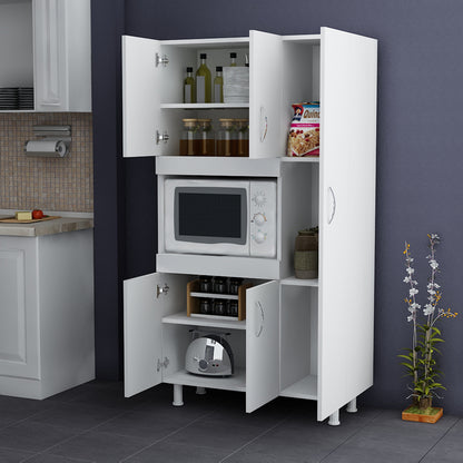 Defne pakoworld kitchen cabinet in white 89x37.5x160cm