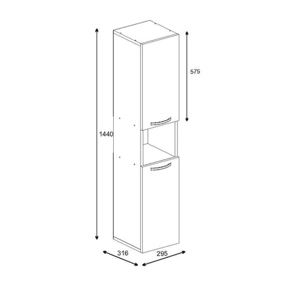 Wanka pakoworld column wardrobe in white 30x32x144cm