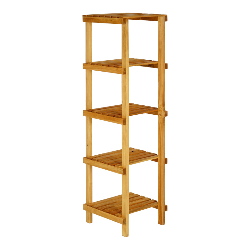 Zangia pakoworld 5-tier floor shelf in natural color 36x36x140cm