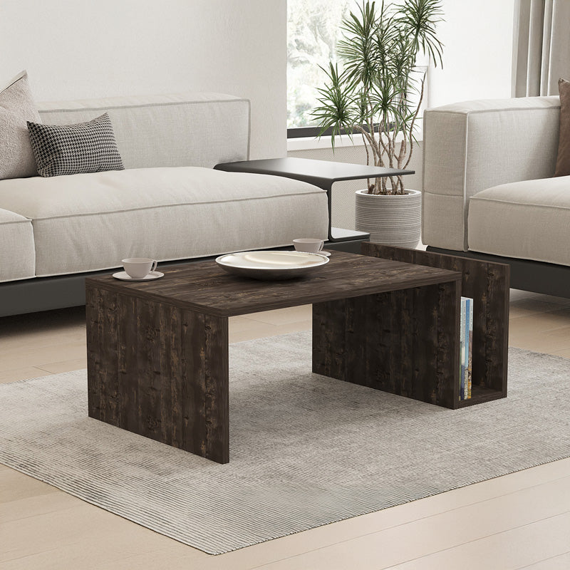 Poko coffee table in dark walnut 86.8x50x32.4cm