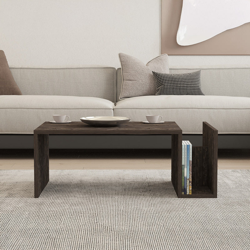 Poko coffee table in dark walnut 86.8x50x32.4cm