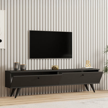 Jate TV cabinet in white 160x25x40cm
