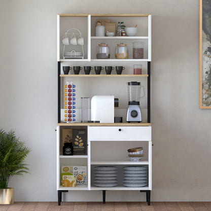 Kitchen cabinet Lenner pakoworld white-sonoma 90x45x184cm
