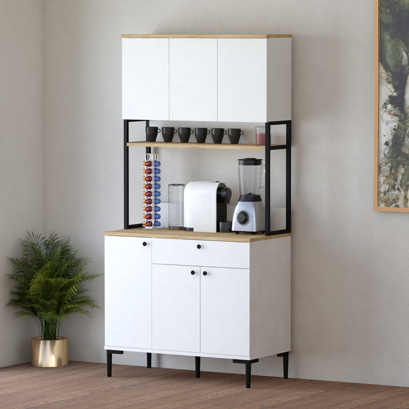 Kitchen cabinet Lenner pakoworld white-sonoma 90x45x184cm