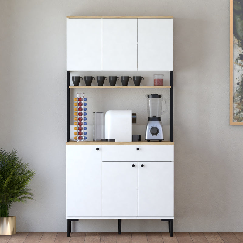 Kitchen cabinet Lenner pakoworld white-sonoma 90x45x184cm