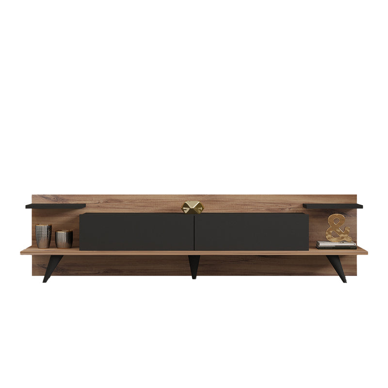 Tv stand Astry walnut with anthracite color 180x36.8x45cm