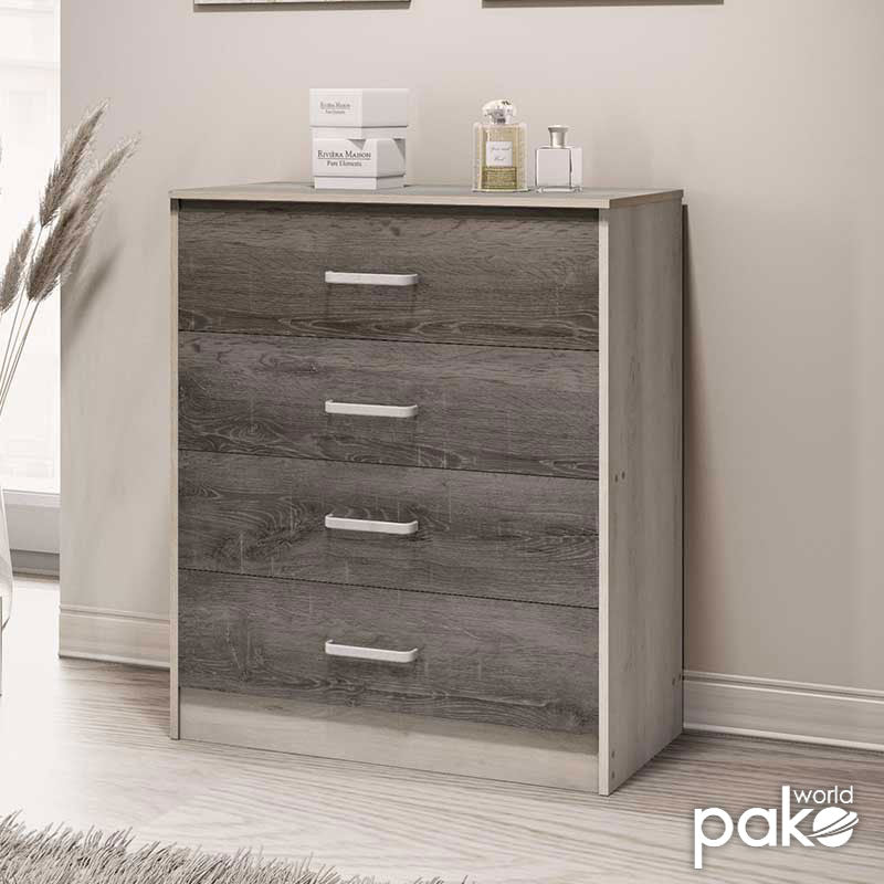 Chest f 4 drawers Olympus pakoworld  in castillo-toro colour 80x40x95