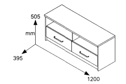 TV stand Olympus pakoworld in castillo-toro colour 120x39,5x50