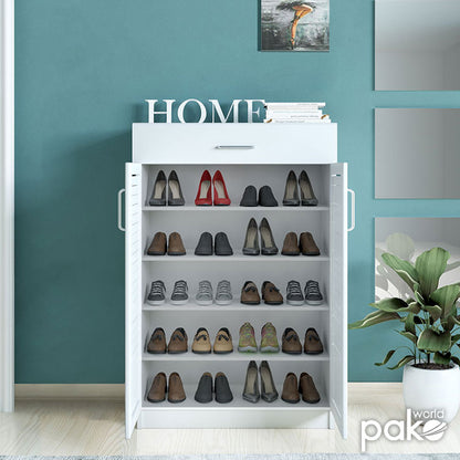 Shoe cabinet Sante pakoworld 20 pairs white 80x37x123cm