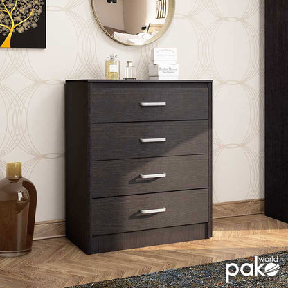 Chest of 4 drawers Olympus pakoworld  in wenge colour 80x40x95