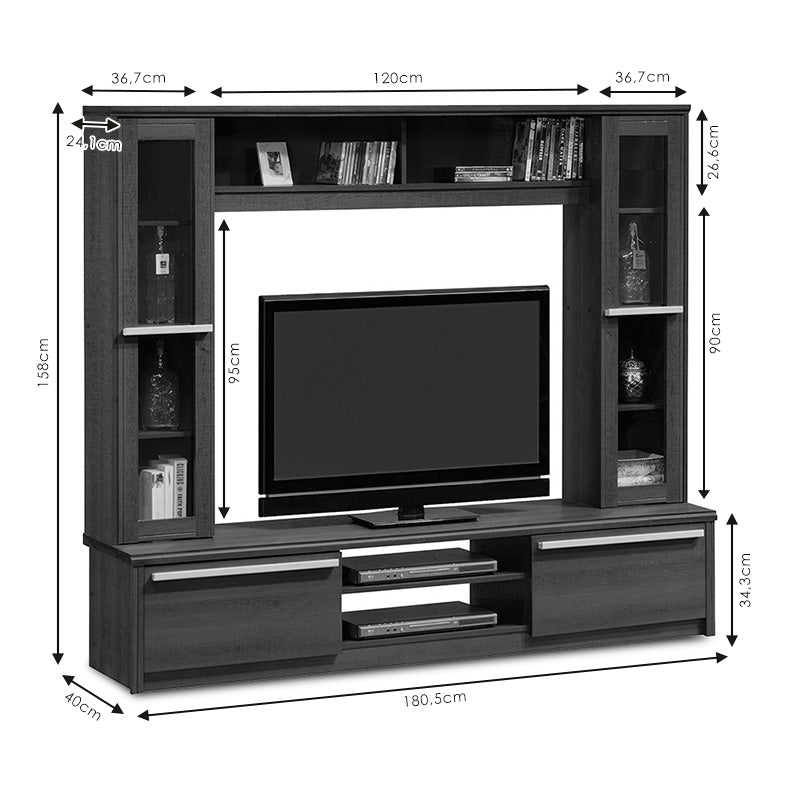 Composition of Chico TV pakoworld color embony oak  180.5x40x158cm