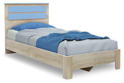 Bed Looney pakoworld in castillo-blue color 100x200cm