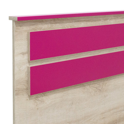 Bed Looney pakoworld in castillo-pink color 100x200cm