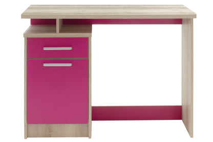 Office table Looney pakoworld with drawers  in castillo-pink colour 100x55x75cm