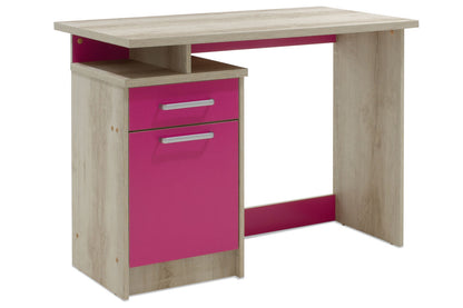 Office table Looney pakoworld with drawers  in castillo-pink colour 100x55x75cm