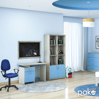 Children's bookcase Looney pakoworld castillo-blue 80.5x36.5x183.5