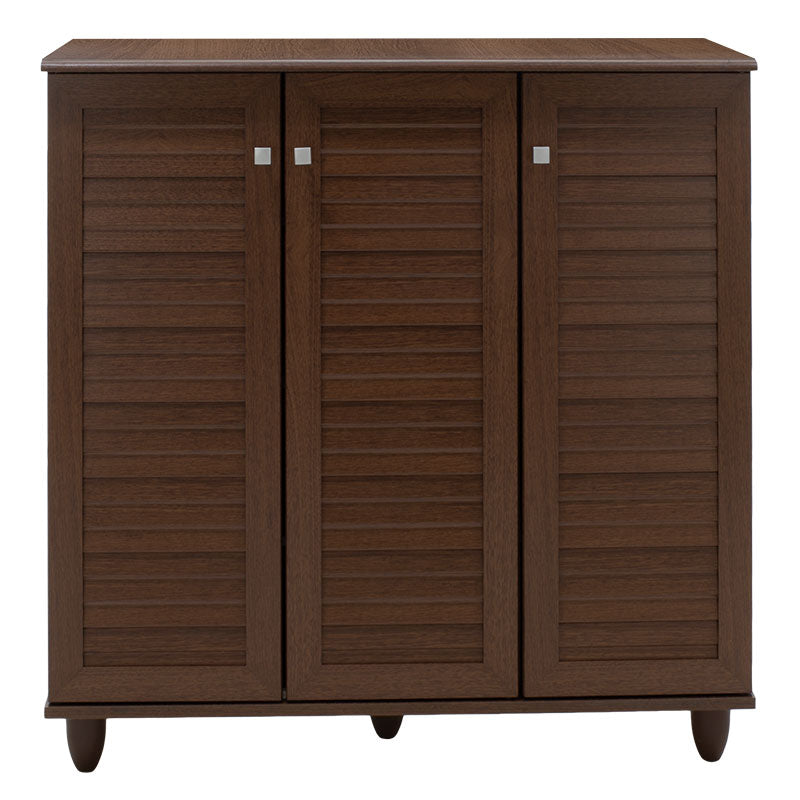 Shoe cabinet SANTΟ pakoworld 16 pairs walnut 89.5x34.5x91.5cm