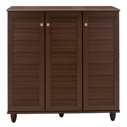 Shoe cabinet SANTΟ pakoworld 16 pairs walnut 89.5x34.5x91.5cm