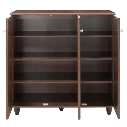 Shoe cabinet SANTΟ pakoworld 16 pairs walnut 89.5x34.5x91.5cm